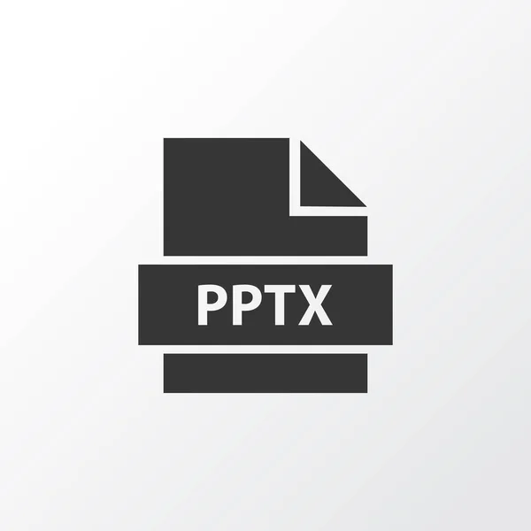 Pptx icon symbol. Premium quality isolated presentation element in trendy style. — Stock Vector