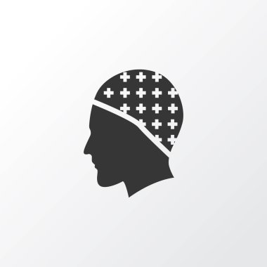 Şapkaya simgesi simgesi. Premium Kalite izole saç koruma elemanı trendy tarzı.