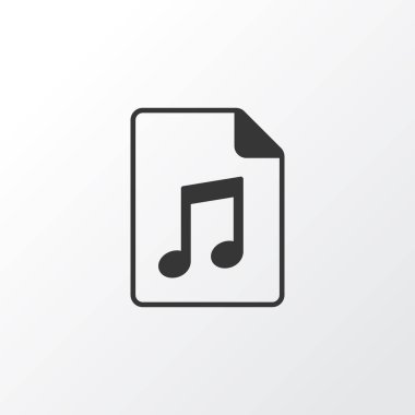 Ses dosyası simgesi simgesi. Premium Kalite izole belge öğesi trendy tarzı.