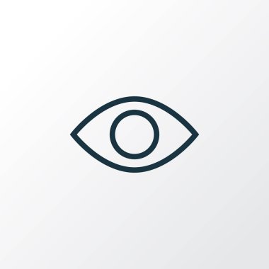 Görme simgesi satır sembolü. Üstün kaliteli izole çıkarmak kırmızı göz öğe trendy tarzı.