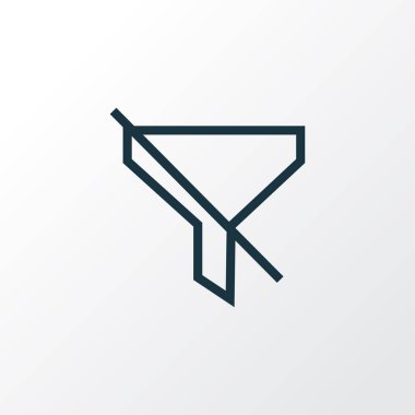 Hiçbir filtre simgesi satır sembolü. Premium Kalite izole filtrasyon öğe trendy tarzı.