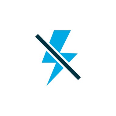 Renkli sembol simge flash. Premium Kalite izole yıldırım öğe trendy tarzı.