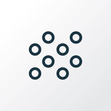 Yuvarlak simge satır sembolü. Premium Kalite izole desen öğe trendy tarzı.