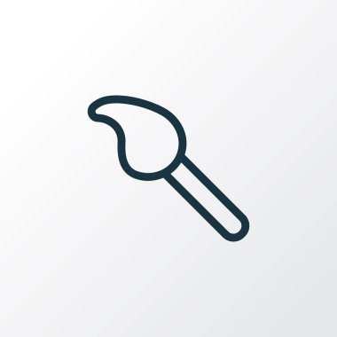 Boya fırçası simgesi çizgi sembolü. Moda tarzında birinci kalite izole fırça ögesi.