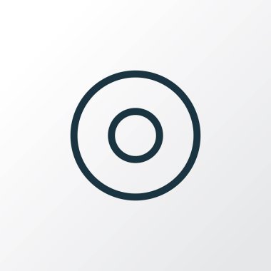 Dart tahtası simgesi satır sembolü. İzole üstün kaliteli moda stil öğesinde ayarlayın.