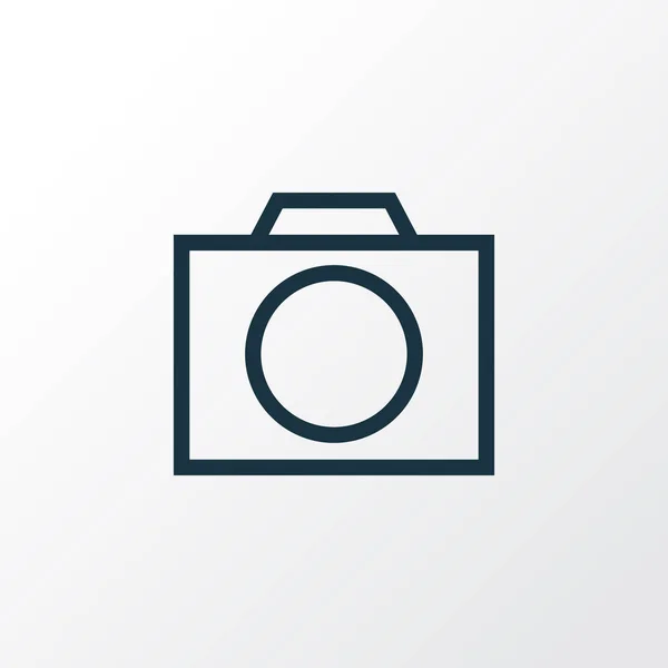Simbolo linea icona apparecchio fotografico. Elemento fotografico isolato di qualità premium in stile trendy . — Vettoriale Stock