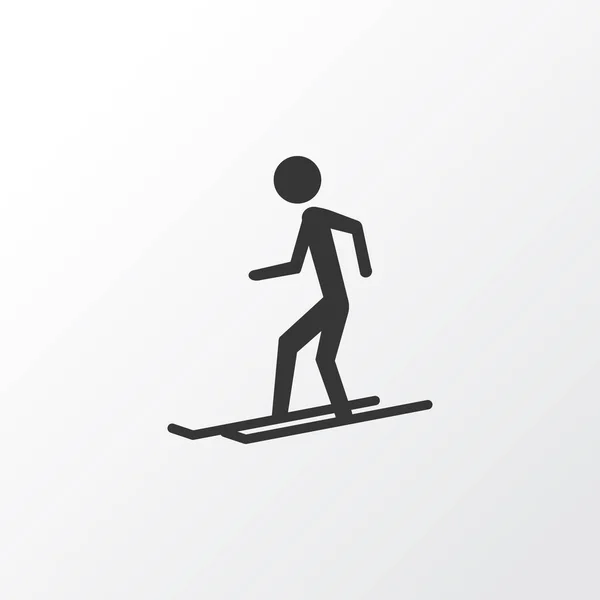 スキーヤー アイコンのシンボル。トレンディなスタイルのプレミアム品質分離スラローム要素. — ストックベクタ