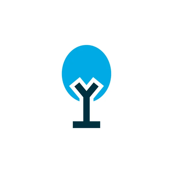 Symbol barvy ikony přírody. Prvotřídní kvalitní izolovaný stromový prvek v módním stylu. — Stockový vektor