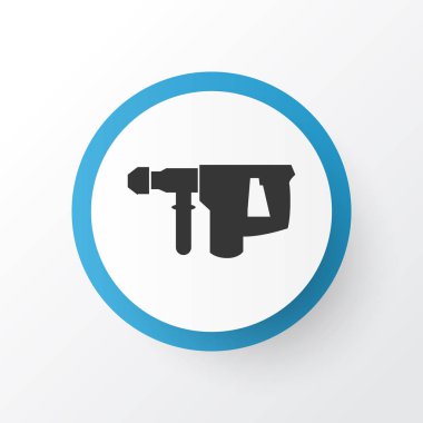 Elektrik enstrüman simgesi simgesi. Premium Kalite izole çekiç öğe trendy tarzı.