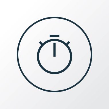 Kronometre simgesi satır sembolü. Premium Kalite izole Zamanlayıcı öğe trendy tarzı.