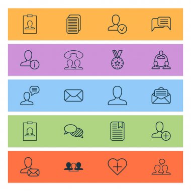 Seti ile grup, eklemek, madalya ağ simgeleri ve diğer öğeleri arayın. İzole vektör çizim ağ kutsal kişilerin resmi.