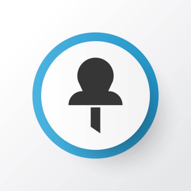 PIN simgesi simgesi. Premium Kalite izole raptiye öğe trendy tarzı.