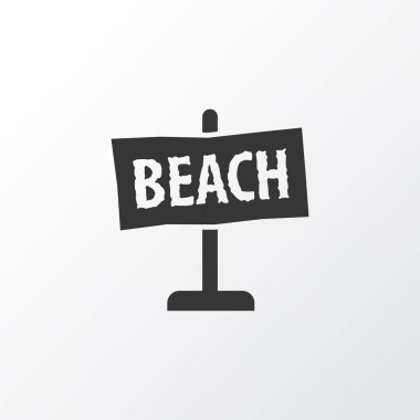 Beach işareti simgesi simgesi. Premium Kalite izole Pano öğesi trendy tarzı.