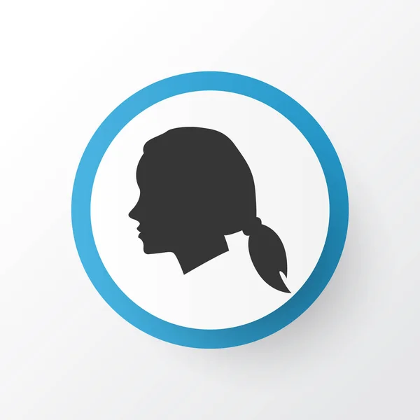 Female icon symbol. Premium quality isolated gentlewoman head element in trendy style. — Stock Vector