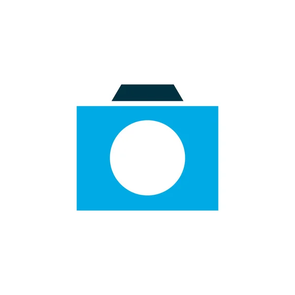 Fotografia icona simbolo colorato. Elemento dell'apparecchio fotografico isolato di qualità premium in stile trendy . — Vettoriale Stock
