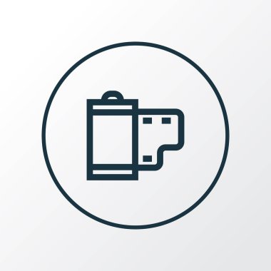 Film simgesi satır sembolü. Premium Kalite izole fotoğraf öğesi trendy tarzı.