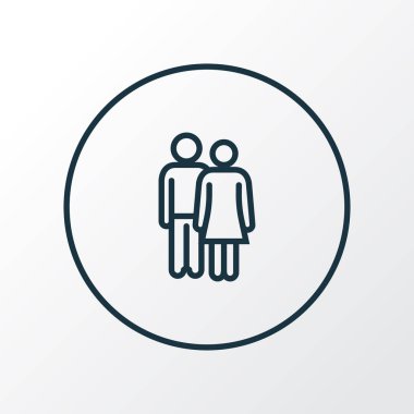 Sevgili simge satır sembolü. Premium Kalite izole çift öğe trendy tarzı.