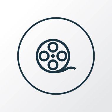 Film reel simgesi satır sembolü. Premium Kalite izole film şeridi öğe trendy tarzı.
