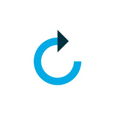 Sağ simge renkli sembol yenileyin. Premium kalite izole yeniden moda stil öğesinde.