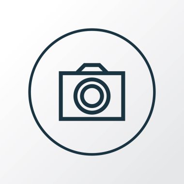 Fotoğraf simge satır sembolü. Premium Kalite izole kamera öğe trendy tarzı.