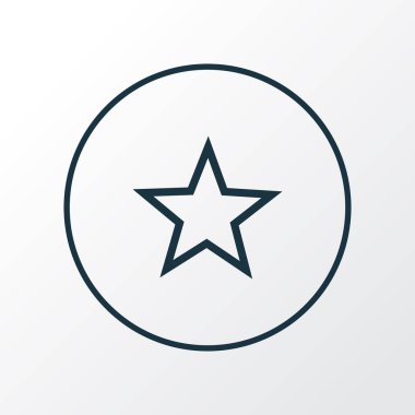 Yıldız simgesi satır sembolü. Üstün kaliteli moda stil favori öğesinde izole.