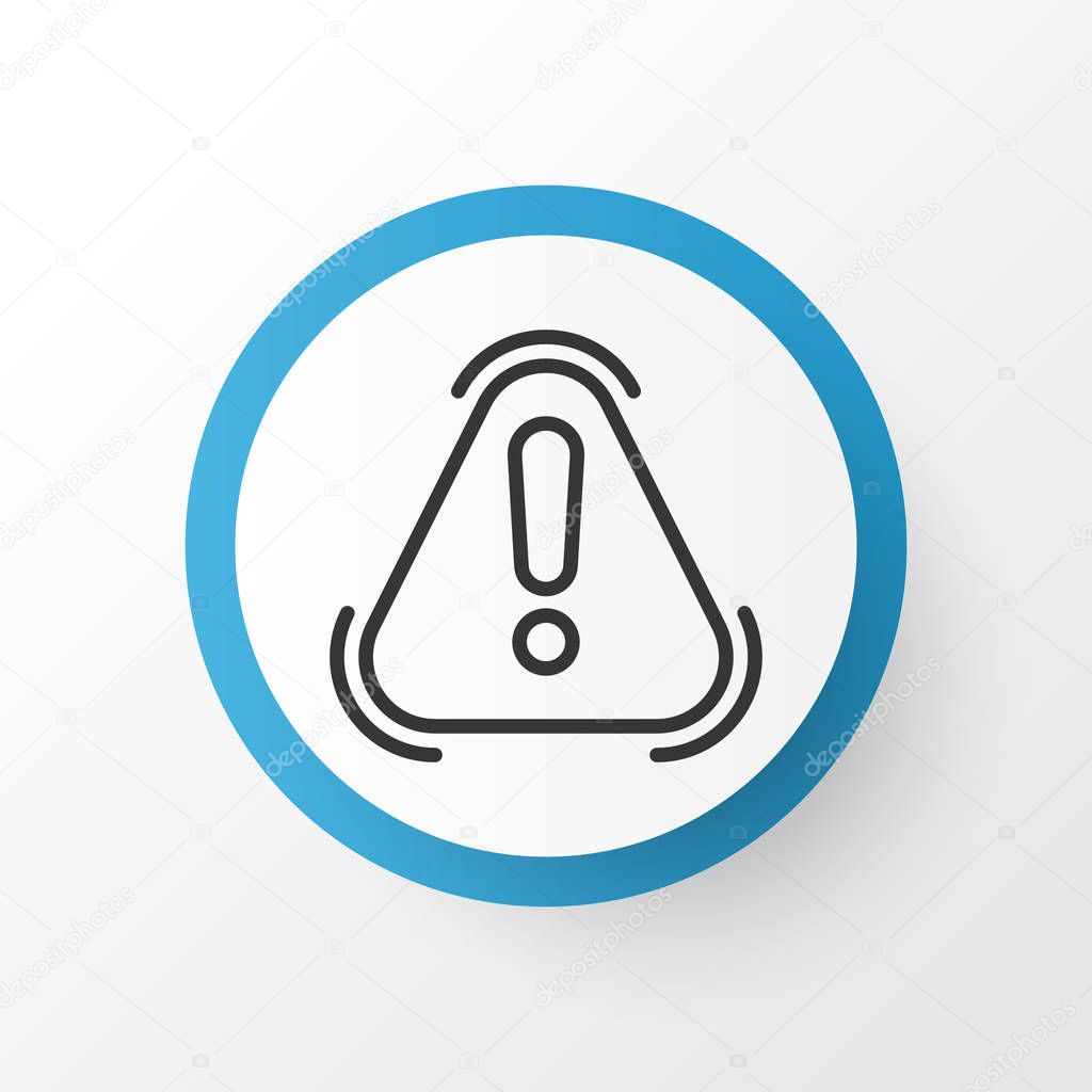 Exclamation danger icon symbol. Premium quality isolated siren element in trendy style.