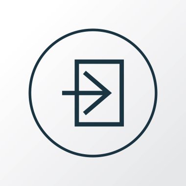 Giriş simgesini satır sembolü. Premium Kalite izole günlük öğesinde trendy tarzı.