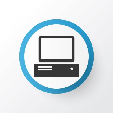 Bilgisayar simgesi simgesi. Premium Kalite izole monitör öğe trendy tarzı.
