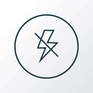 Yıldırım simgesi satır sembolü. Premium Kalite izole flaş moda stil öğesinde kapalı.