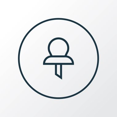 Raptiye simgesini satır sembolü. Premium Kalite izole iğne öğe trendy tarzı.