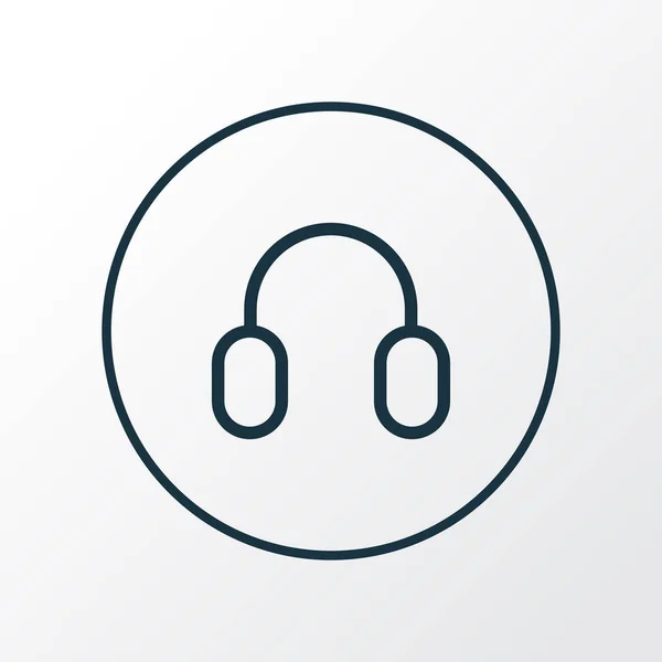 Fejhallgató ikon vonal szimbólum. Prémium minőségű elszigetelt earmuff elem divatos stílusban. — Stock Fotó