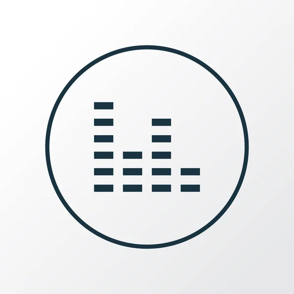 Symbole de ligne d'icône de mélangeur audio. Égaliseur isolé de qualité supérieure dans un style tendance . — Image vectorielle
