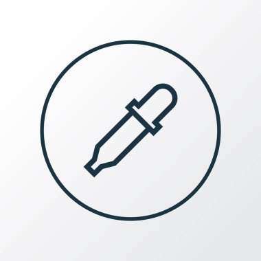 Pipet simgesi satır sembolü. Premium Kalite izole damlalık öğe trendy tarzı.