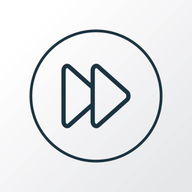 Hızlı ileri simgesi satır sembolü. Premium Kalite trendy tarzı sonraki öğeyi izole.