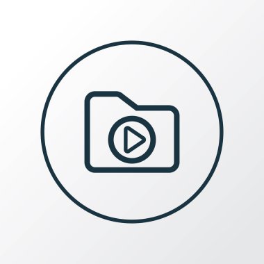 Dosya simgesi satır sembolü. Premium Kalite izole media klasör öğesi trendy tarzı.