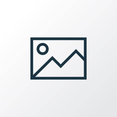 Resim simge satır sembolü. Premium Kalite izole resim öğesini trendy tarzı.