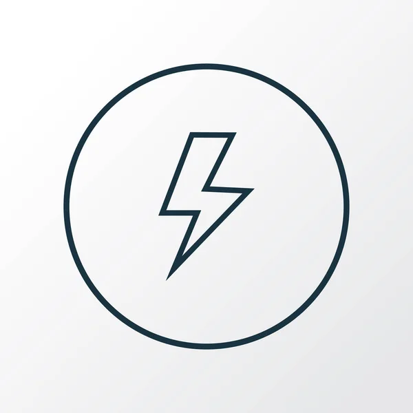 Flash pictogram lijn symbool. Premium kwaliteit geïsoleerd bliksem element in trendy stijl. — Stockvector
