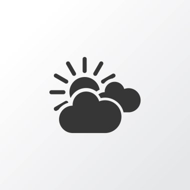 Gün batımı simgesi simgesi. Üstün kaliteli moda stil esas olarak bulut öğesinde izole.