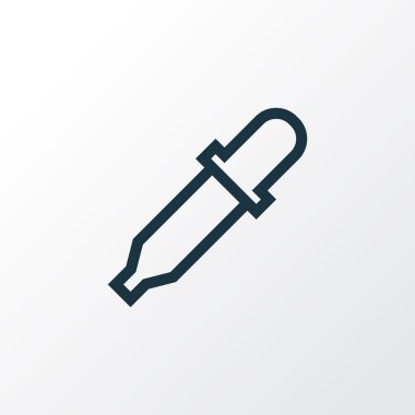 Pipet simgesi satır sembolü. Premium Kalite izole damlalık öğe trendy tarzı.