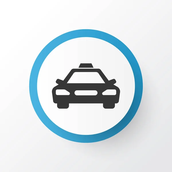 สัญลักษณ์ไอคอนแท็กซี่ องค์ประกอบรถยนต์ที่โดดเดี่ยวคุณภาพพรีเมี่ยมในสไตล์อินเทรนด์ . — ภาพถ่ายสต็อก