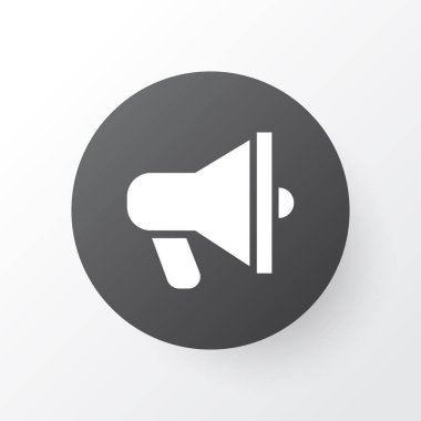 Duyuru simgesi simgesi. Premium Kalite izole amplifikatör öğe Trendy tarzı.