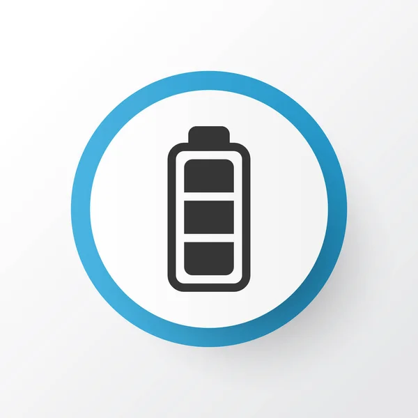Simbolo icona indicatore batteria. Elemento di segno di accumulatore isolato di qualità premium in stile trendy . — Vettoriale Stock