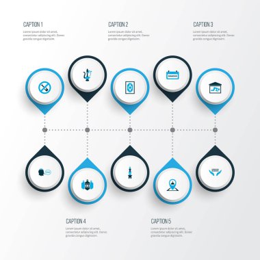 Din simgeler kümesi ile renkli yasak, sürahi, kule ve diğer dua öğeleri. İzole vektör çizim din simgeler.