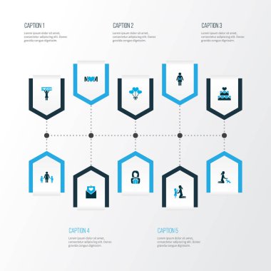 Anneler günü simgesi renkli tasarım konsepti. Tasarlamak, tasarım ve dekorasyon 10 gibi öğeleri kümesi. Anne, kalp ve kadın için güzel sembolleri.