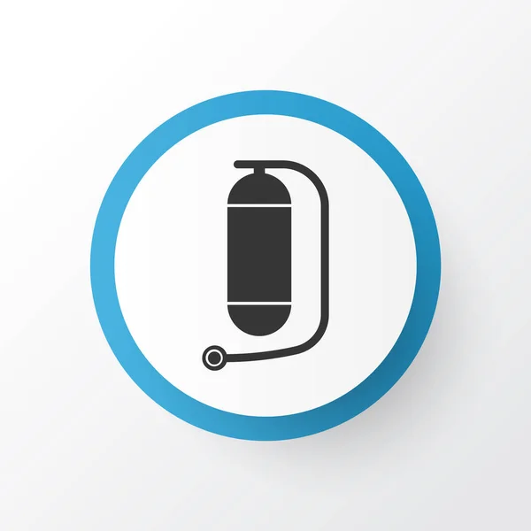Syre cylinder ikon symbol. Premium kvalitet isolerade undervattens tank element i trendig stil. — Stock vektor