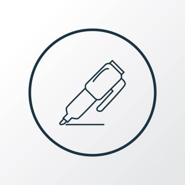 İşaret simgesi çizgi sembolü. Kaliteli kalite izole edilmiş fosforlu öge modada.