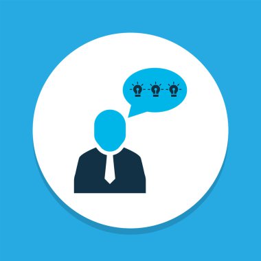 Yorum simge renkli sembol. Premium Kalite izole parlak fikir öğe trendy tarzı.