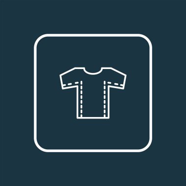 Kalıp simgesi simgesi dikiliyor. Moda tarzında birinci kalite izole edilmiş tekstil ögesi.