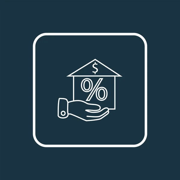 Ícone de investimento de propriedade símbolo de linha. Elemento de hipoteca isolada de qualidade premium em estilo moderno . —  Vetores de Stock