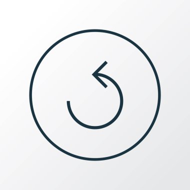 Sol simgesi satır sembolü döndürün. Premium kalite izole yeniden moda stil öğesinde.